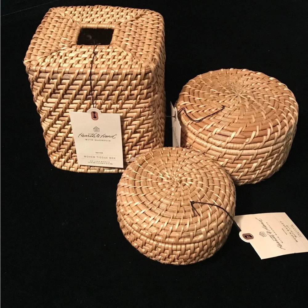 Woven Tissue Box Cover Natural - Hearth & Hand™ with Magnolia